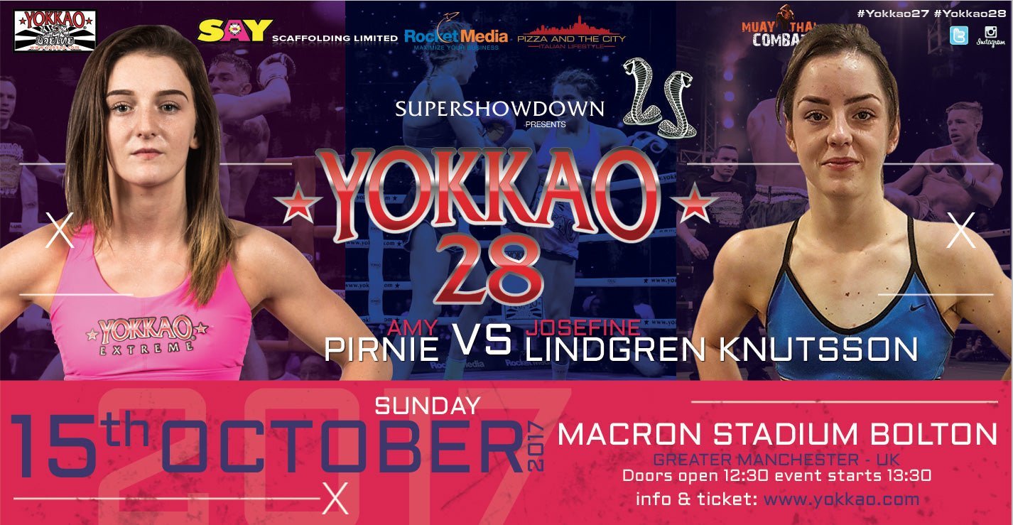 Amy Pirnie faces Josefine “Little Thunder” Lindgren Knutsson at YOKKAO 28!-YOKKAO