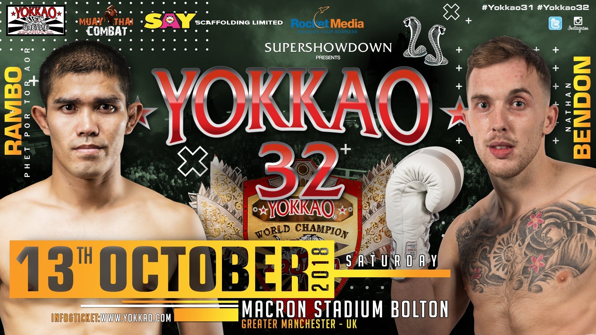 Nathan Bendon Replaces Liam Harrison for YOKKAO 32-YOKKAO