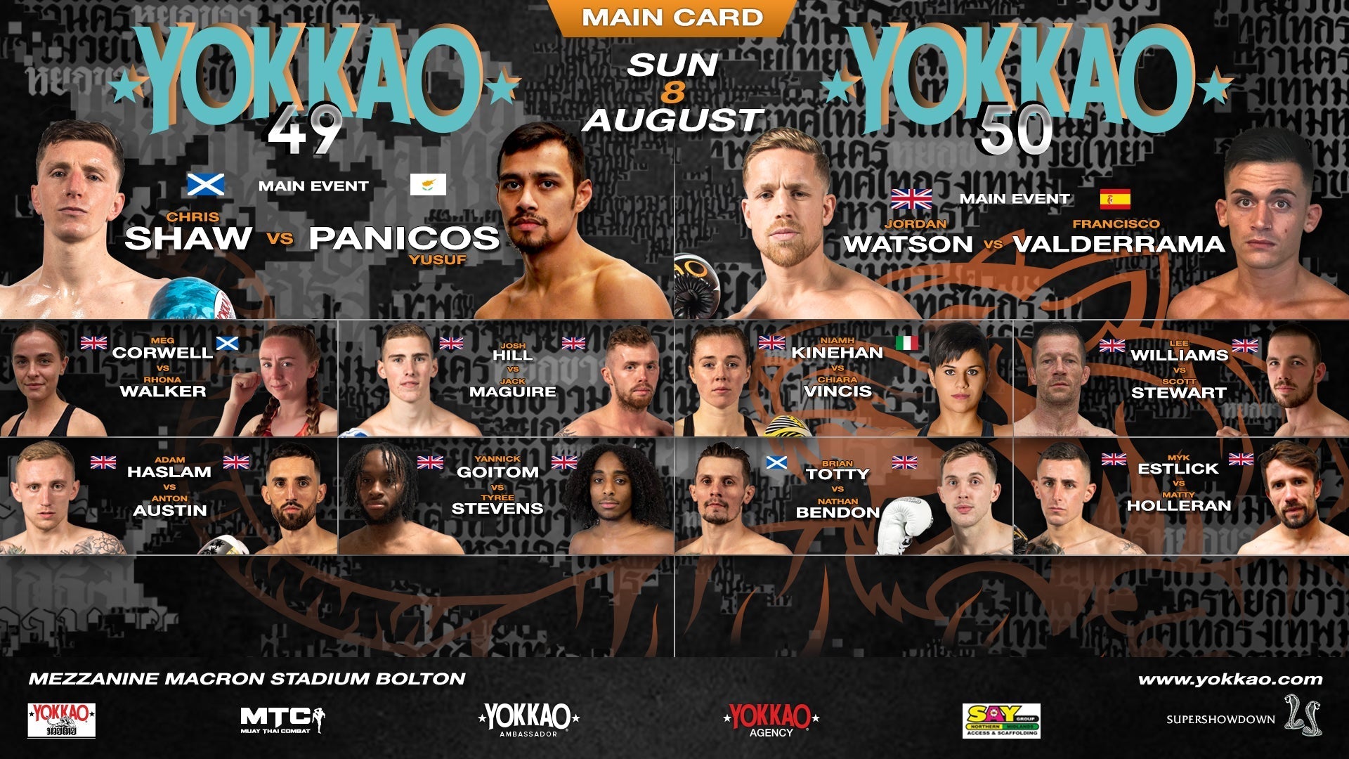 YOKKAO 49 - 50: Full Fight Card Confirmed-YOKKAO