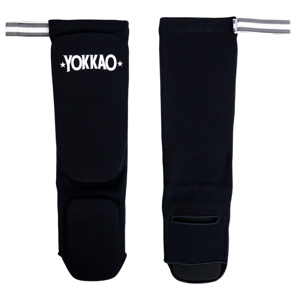 Muay Thai Boxing Shin Guards Black Cotton