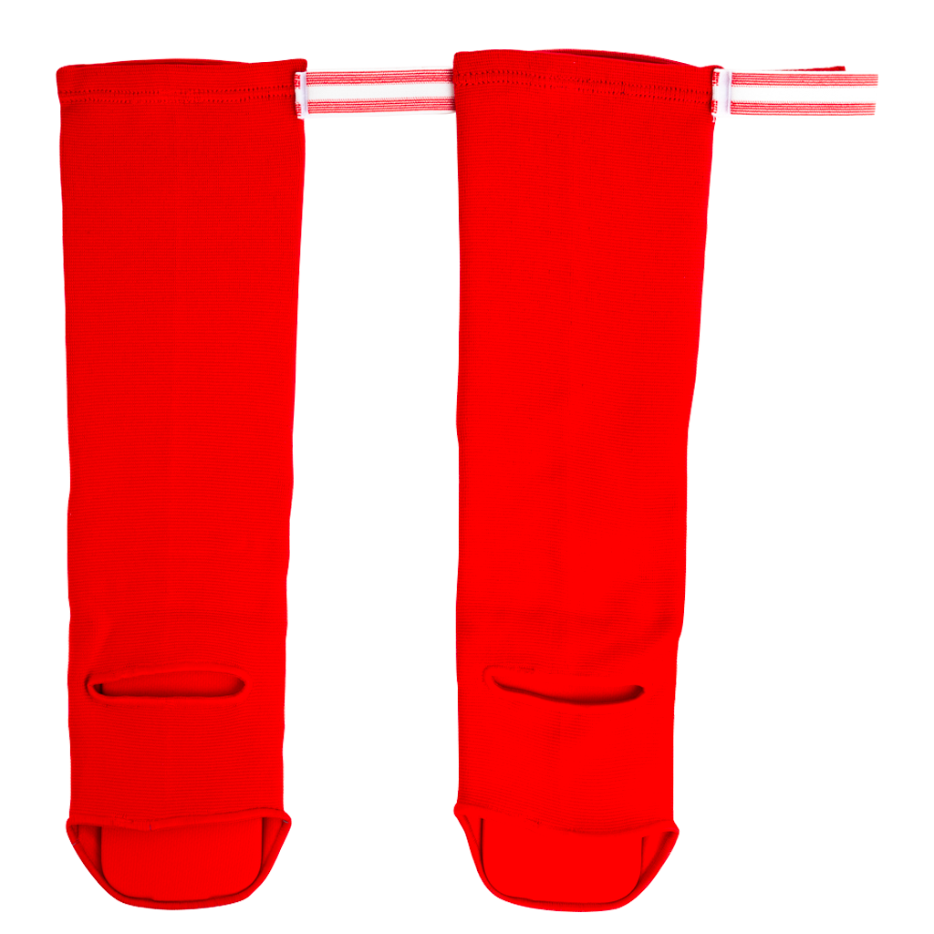 Muay Thai Boxing Shin Guards Red Cotton