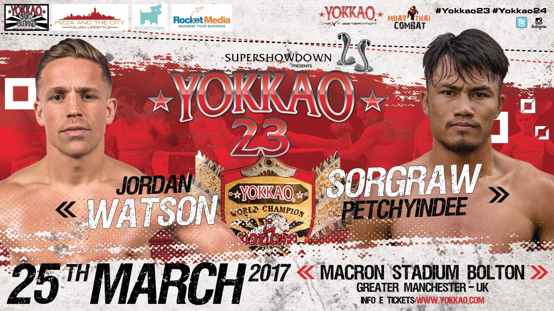 Jordan Watson to defend the World Title against Sorgraw Petchyindee!-YOKKAO