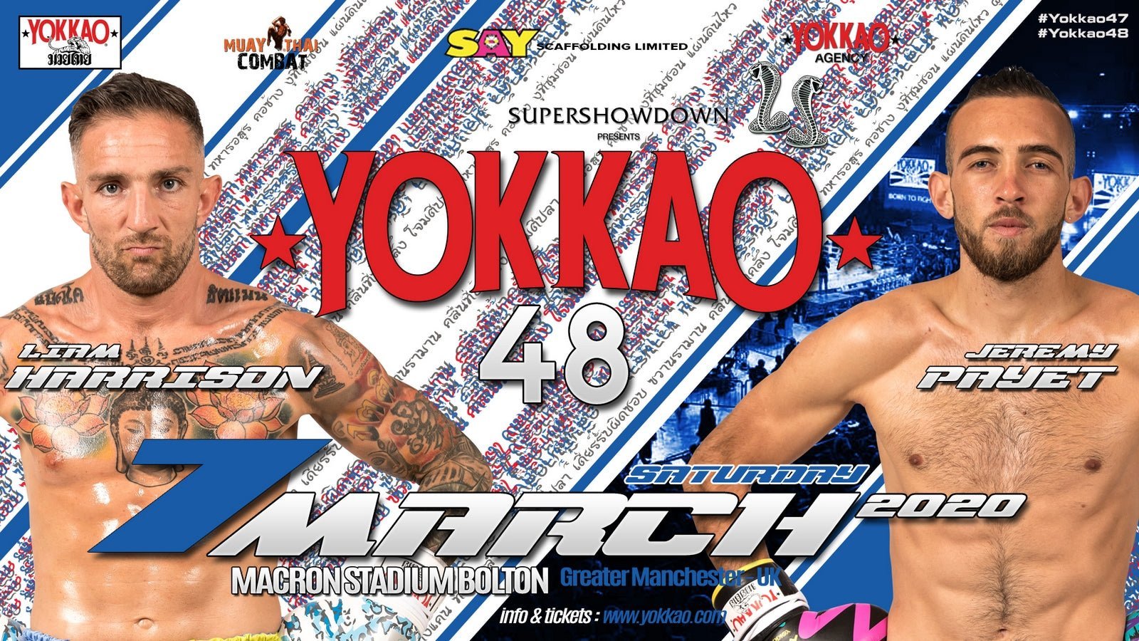 LIAM HARRISON VS JEREMY PAYET TO HEADLINE YOKKAO 48-YOKKAO
