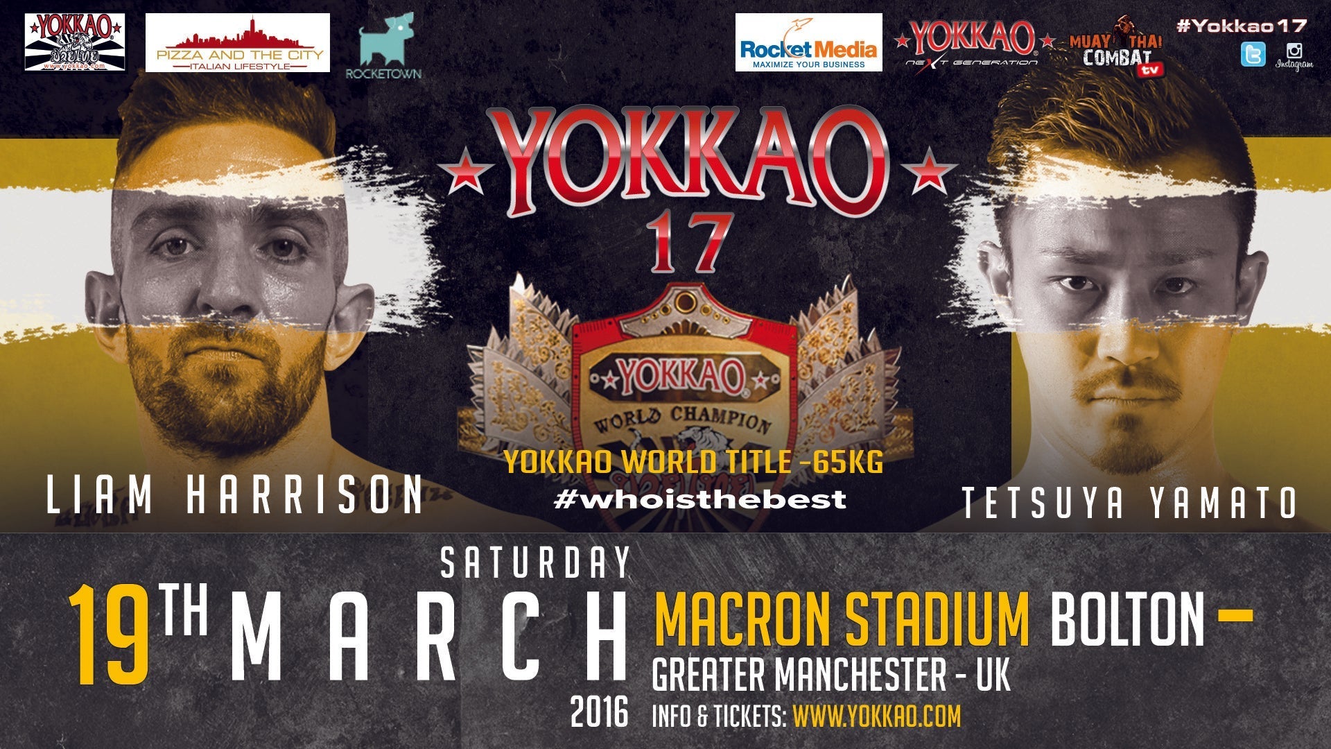 Liam Harrison vs Tetsuya Yamato for the YOKKAO World Title -65kg!-YOKKAO