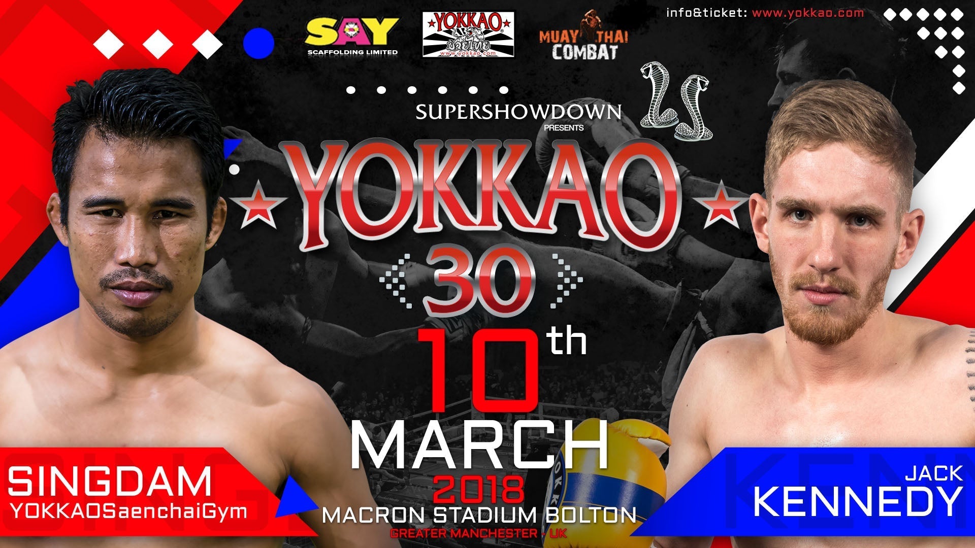 McAllister out of YOKKAO 30! Singdam now faces Jack Kennedy!-YOKKAO