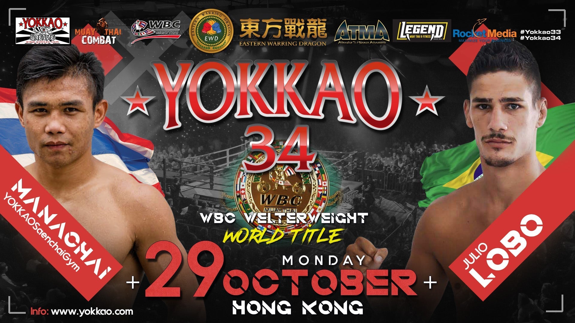 YOKKAO 34 Main Event: Manachai vs Julio Lobo for WBC Title-YOKKAO