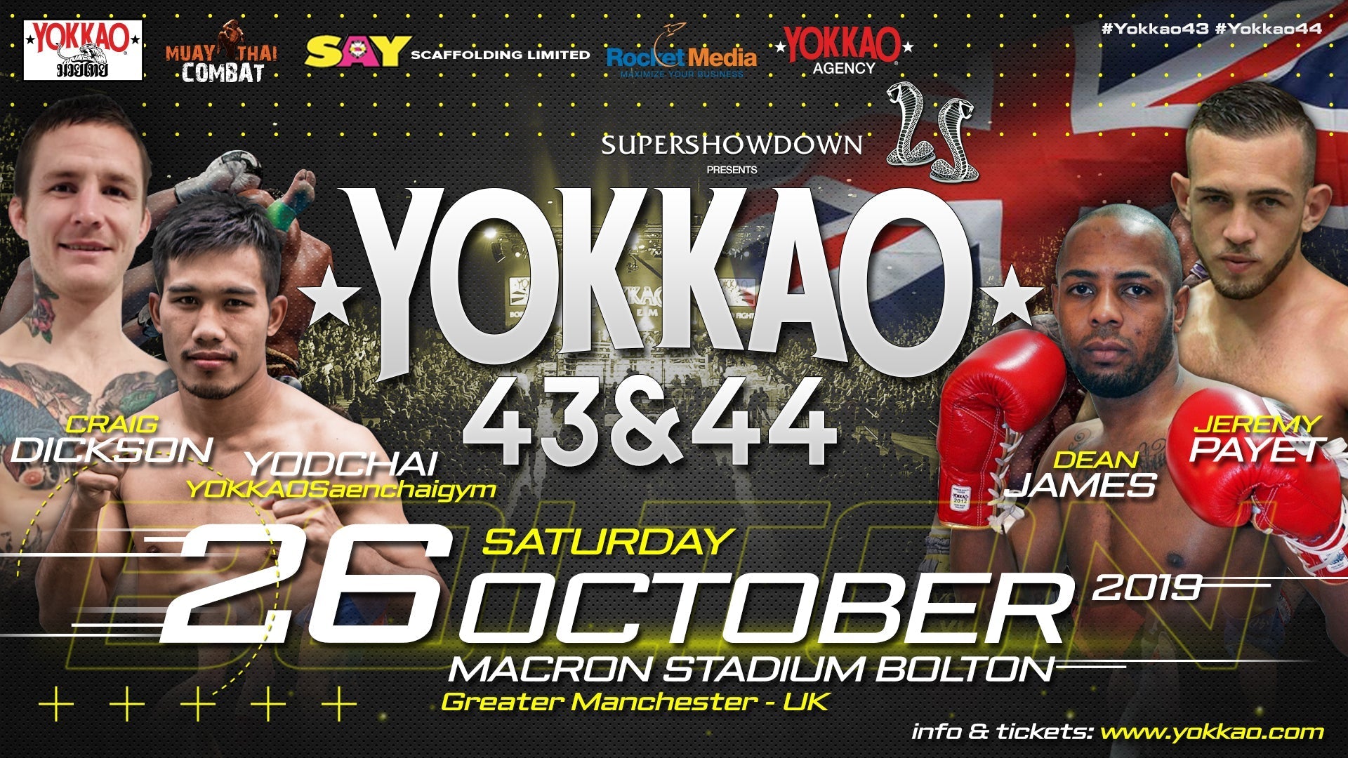 YOKKAO 43 - 44 Confirmed for Bolton on 26 October-YOKKAO